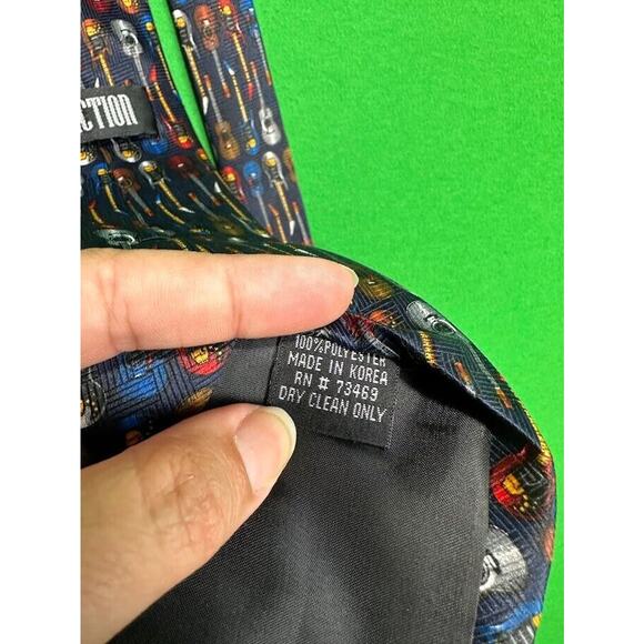 Addiction Guitars Men's Neck Tie Multicolor Acoustic Electric Music - Picture 6 of 8